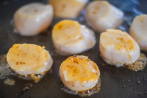 Hibachi scallops prepared for a private Arizona event