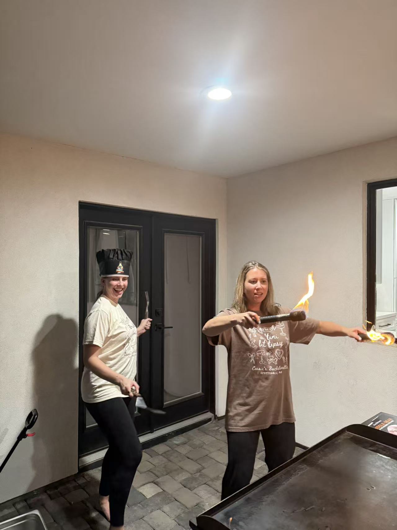 Crazy Hibachi 4U chef entertaining guests