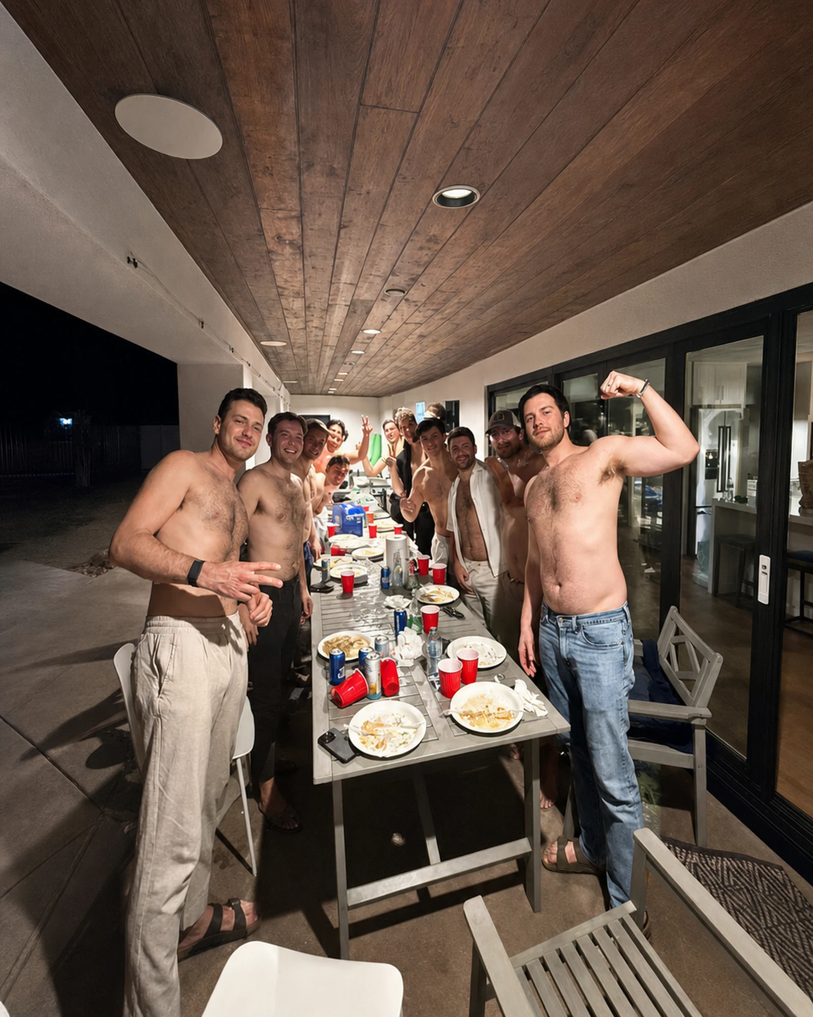 Glendale group after an evening hibachi catering event