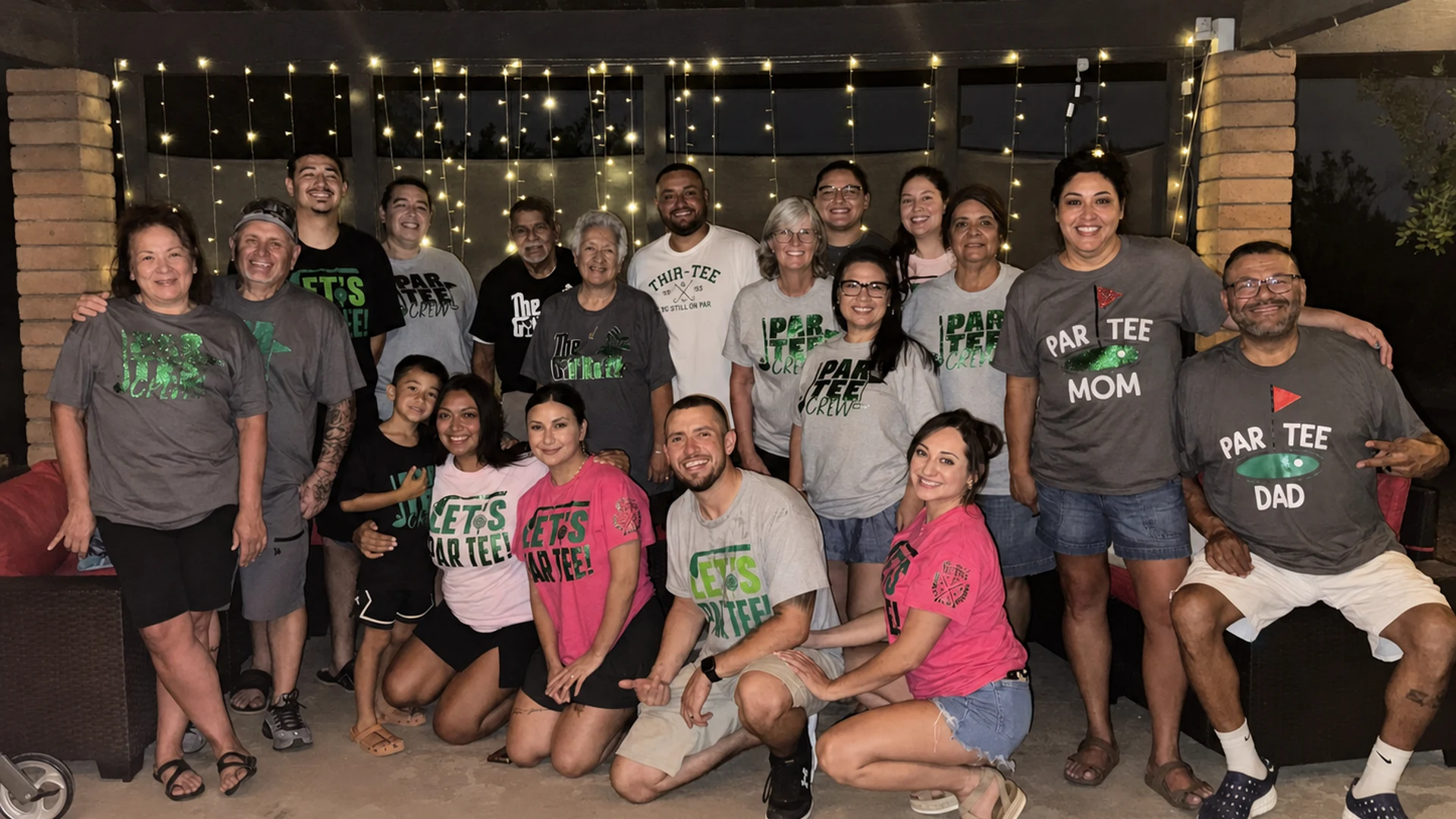 Queen Creek family group celebrating together after hibachi dinner